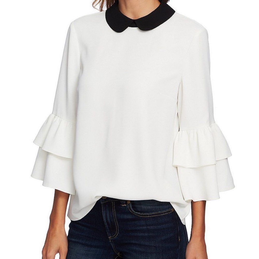 Cece Peter Pan Collar Blouse